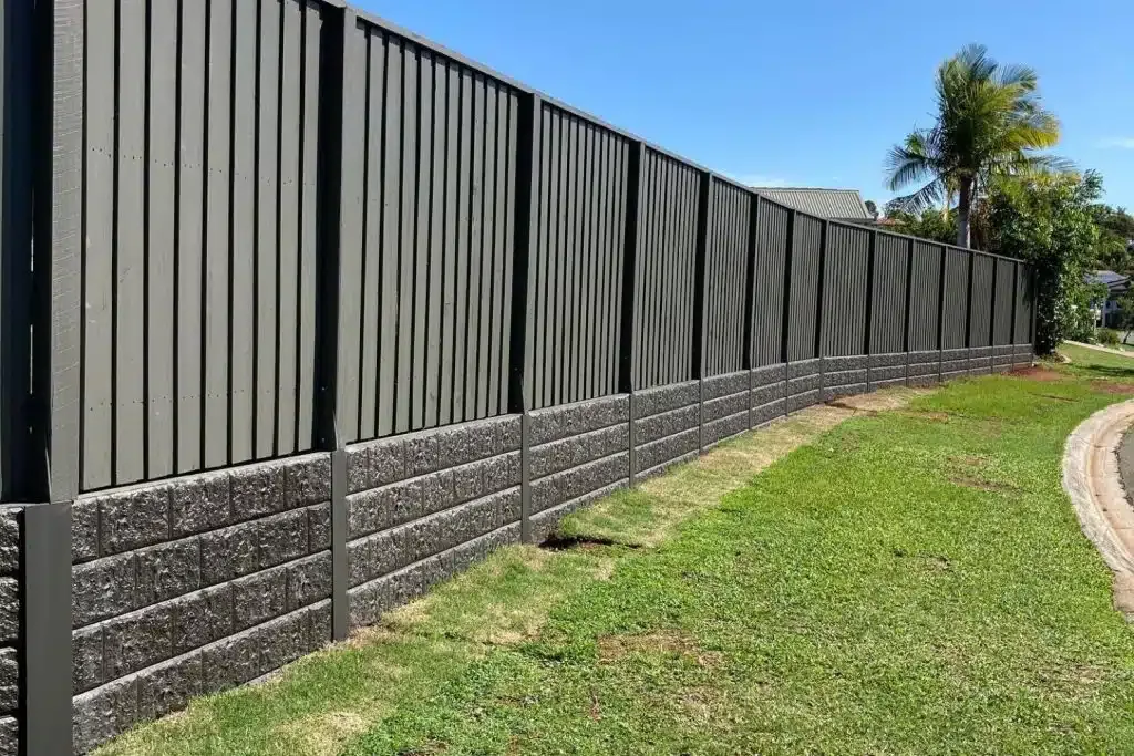 Concrete sleeper retaining wall on the Mornington Peninsula