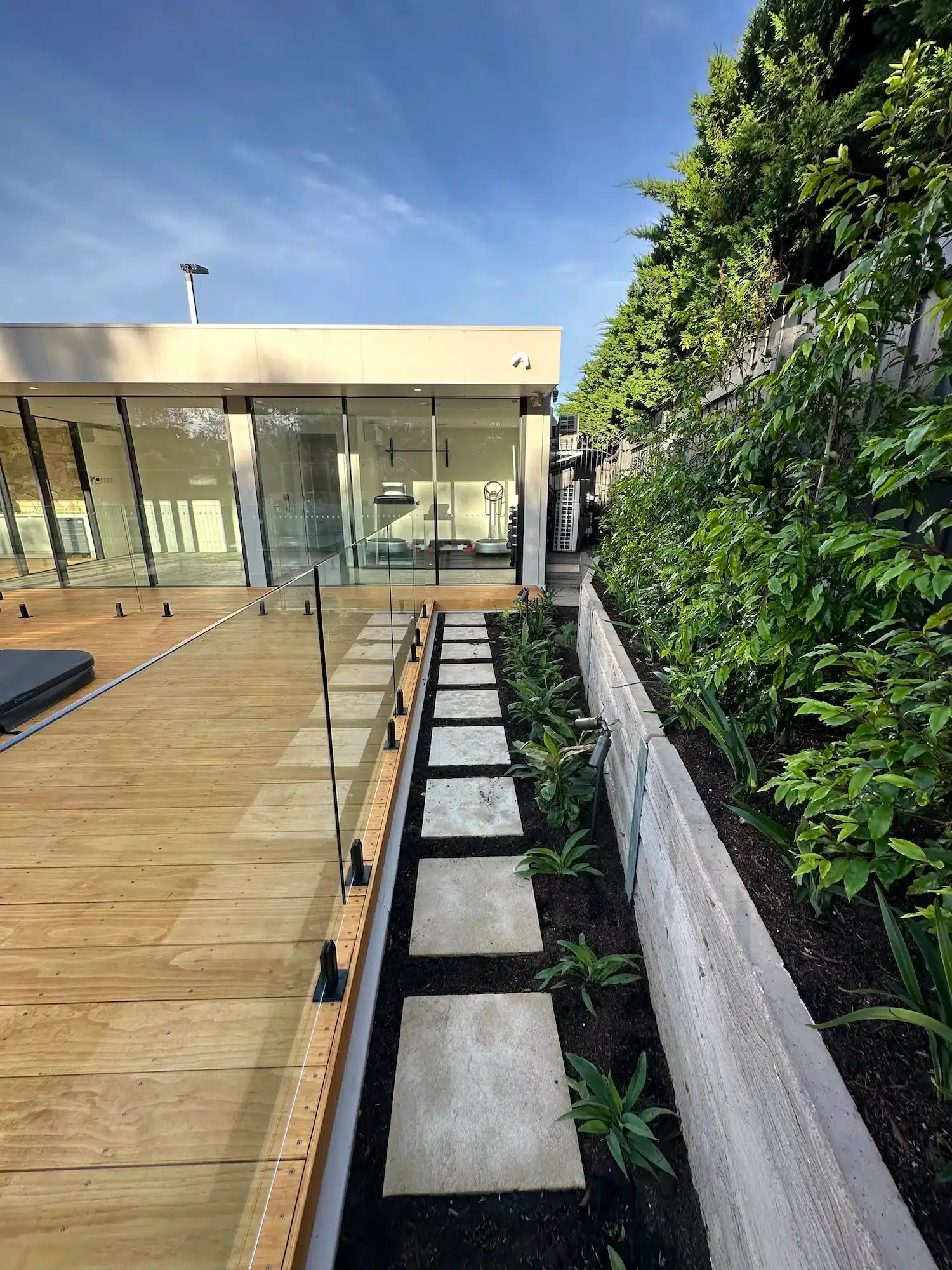 Retaining wall detail on the Mornington Peninsula